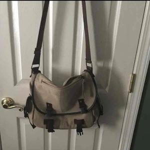 Tan messenger bag